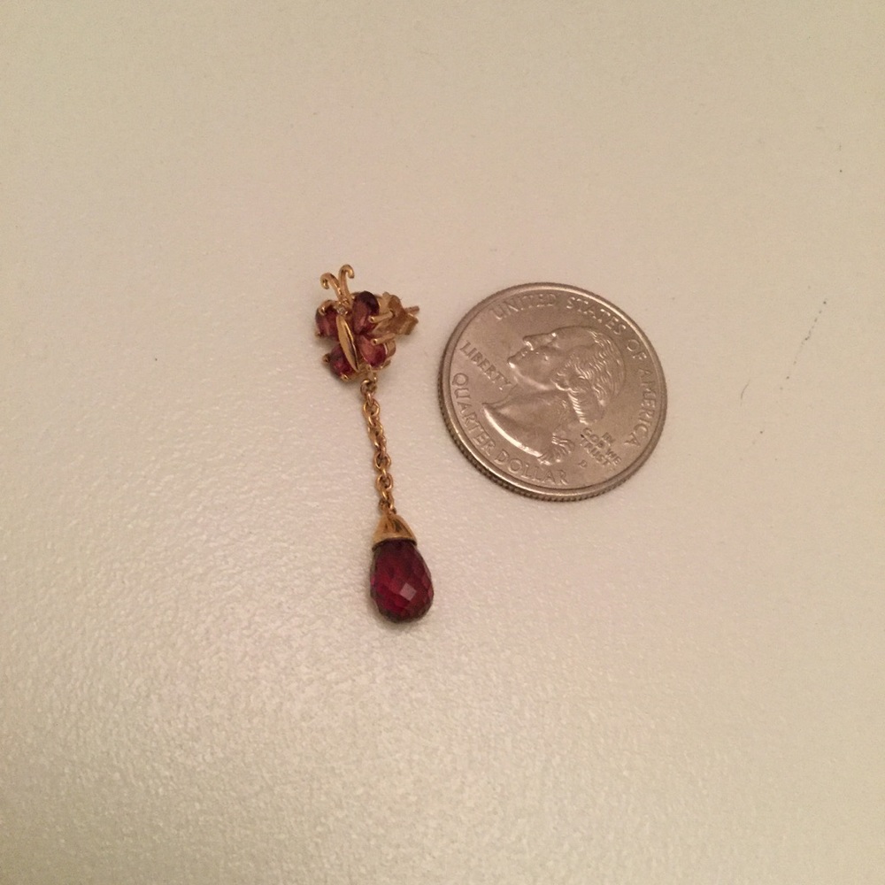 14k Garnet Earrings - Picture 2 of 6